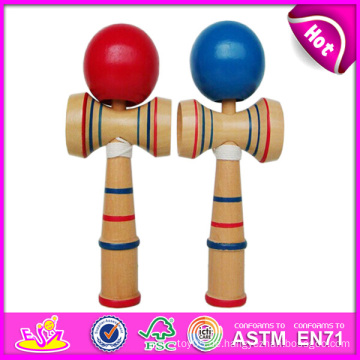 Beliebte Kendama mit hoher Qualität, bunte Holz Kendama Spielzeug Spiel der verschiedenen Größe, Holz Kendama Spielzeug mit 18 * 6 * 7 cm W01A015